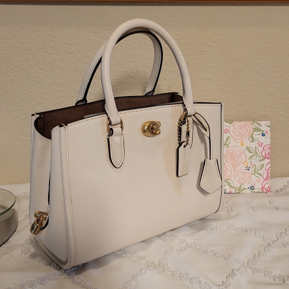 EUC Coach BROOKE Carryall 28 In CHALK   Handbag / Crossbody - Picture 3 of 16